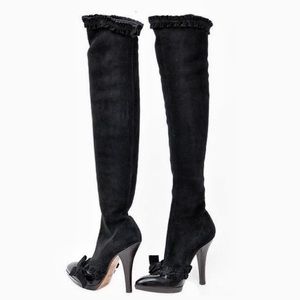💯 Auth YSL Over the Knee Boots Vintage
